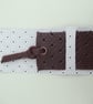Purple Amathyst Centre Floral Embossed Leather Bookmark Healing Crystal - Image 4