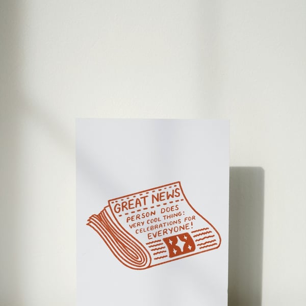 Great News Congratulations Graduation Well Done Greeting Card