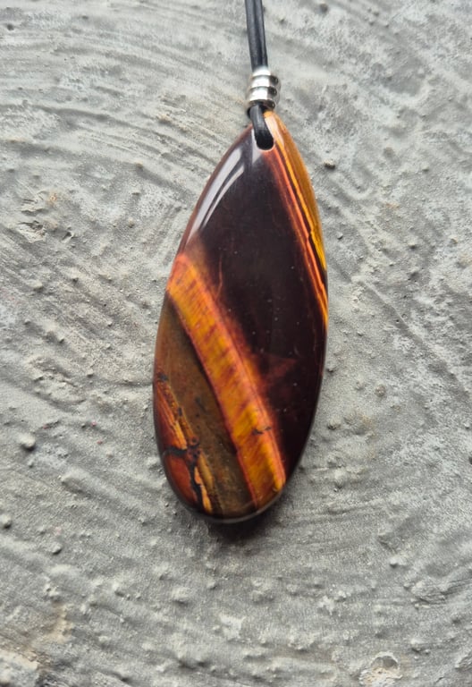 Red Tiger iron Teardrop Pendant