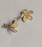 Flower studs made from Silver and set with a 6 mm Citrine bead - Image 3