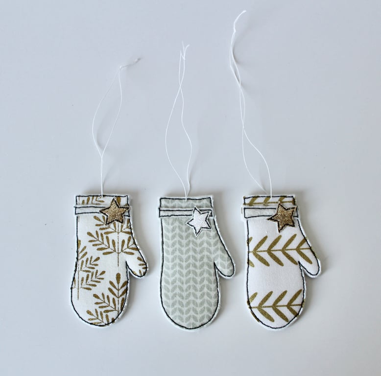 'Three Little Mittens' - Hanging Decoration