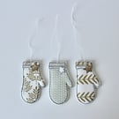 'Three Little Mittens' - Hanging Decoration