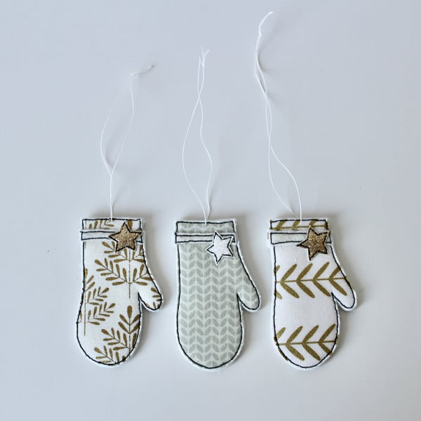 'Three Little Mittens' - Hanging Decoration