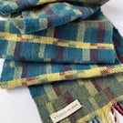 Forest Musing ii - Contemporary Handwoven Lambswool Scarf