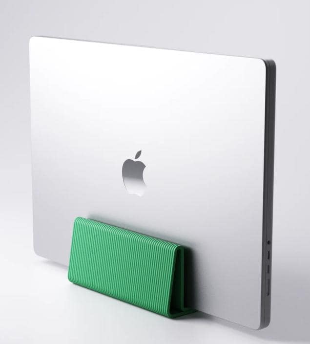 Minimalist Vertical Laptop Stand for MacBook & PC - Space-Saving Desk Organizer,