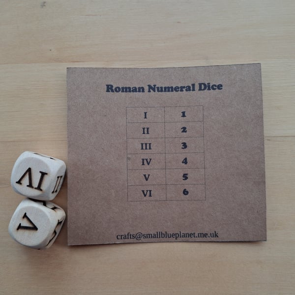 Roman Numeral Dice