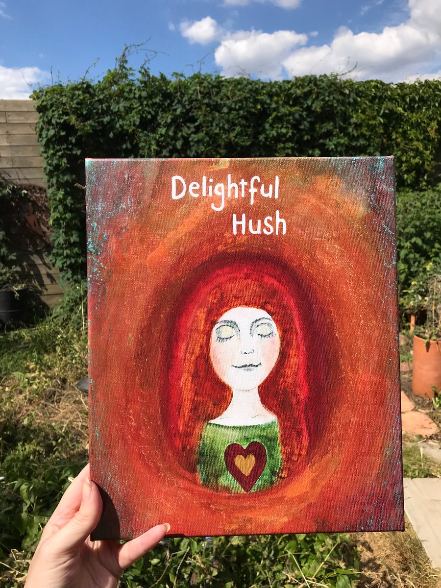 Printed canvas, 10" by 12" "Delightful Hush"