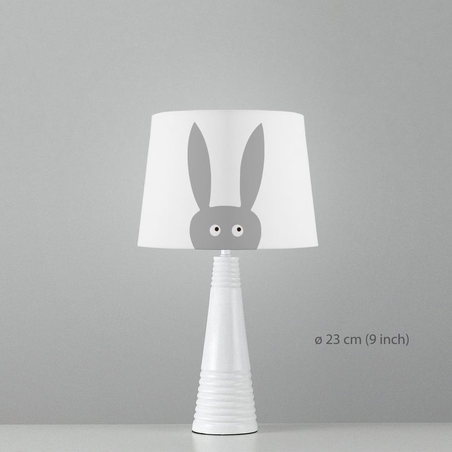 Rabbit Lampshade. Diameter 23cm (9in). Ceiling or floor, table lamp