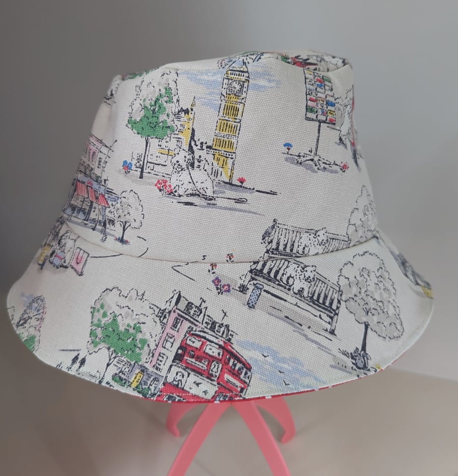 Bucket Hat in Billie Goes to London Cath Kidston Fabric