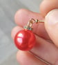 Red Bling Bauble Earrings