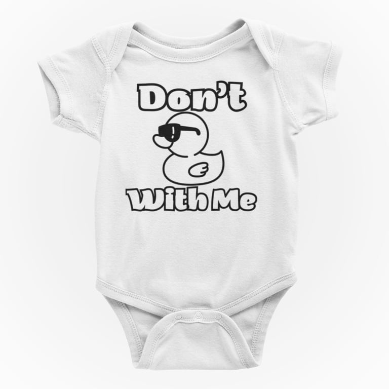Funny Rude Novelty Shortsleeve Baby Grow - Dont Duck With Me