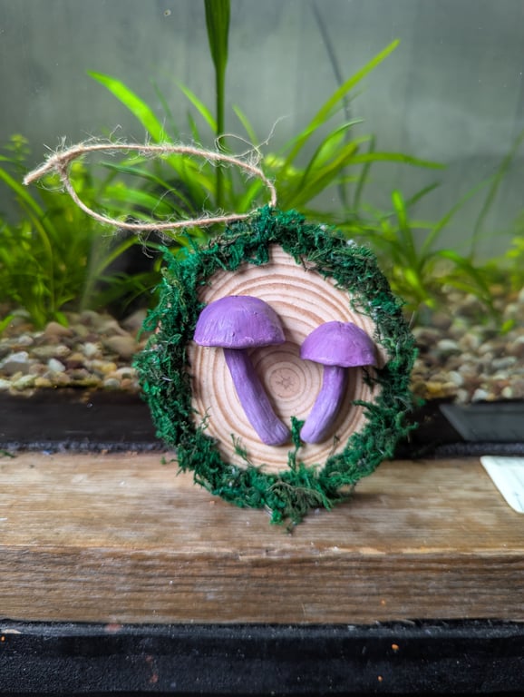Amethyst Deceiver Mushroom Wall Hanging 