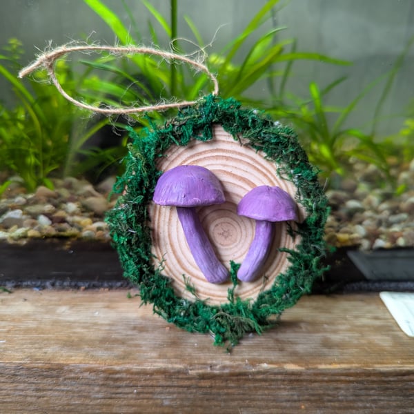 Amethyst Deceiver Mushroom Wall Hanging 