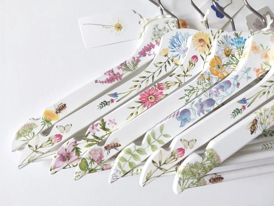 Floral Wedding Dress Hangers