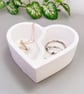 White Heart Twin Compartment Trinket Dish - Image 6