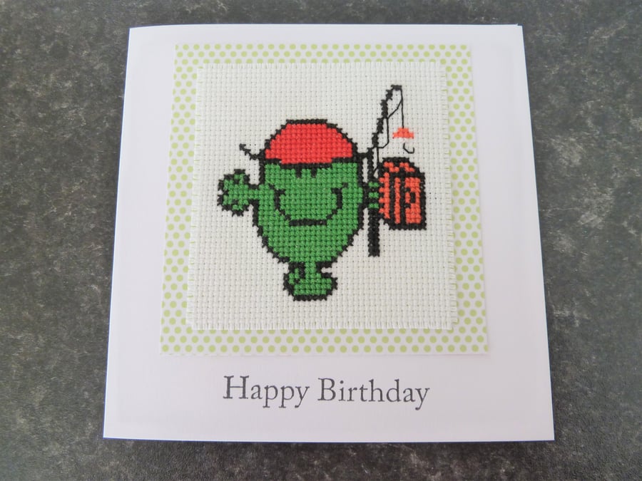 man fishing birthday card