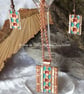 Copper Aztec Style Pendant and Earrings Set - Image 1