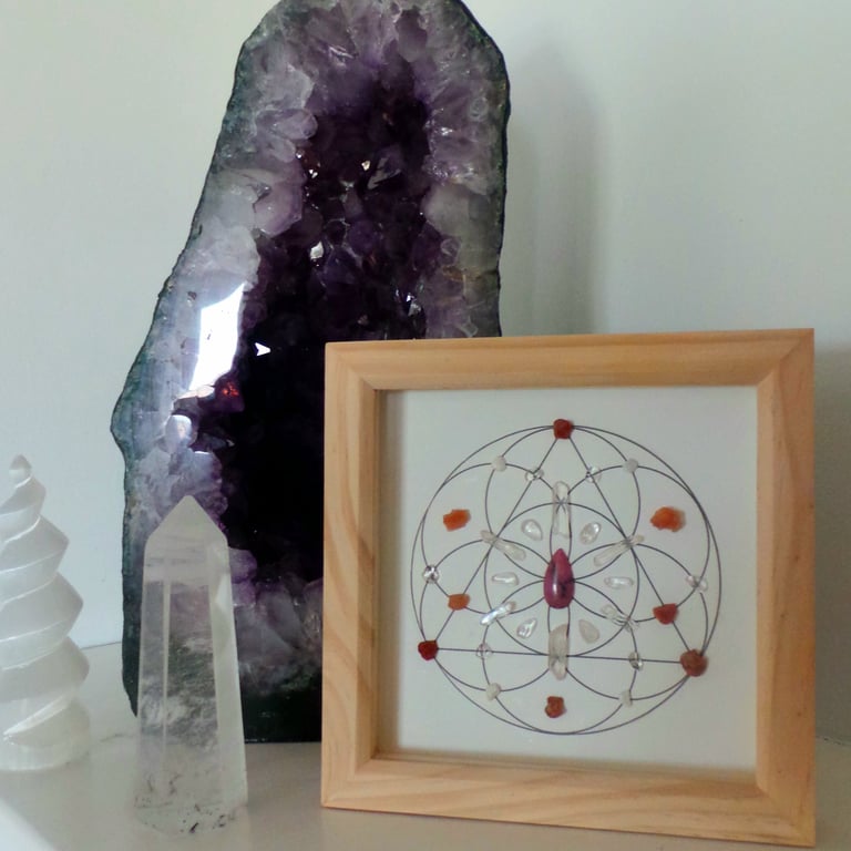Framed Crystal Grid, Art