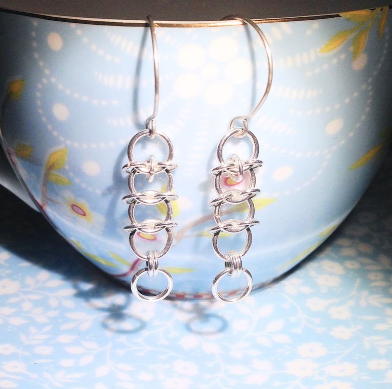 Sterling Silver Earrings (ERSSDGCM6) - UK Free Post