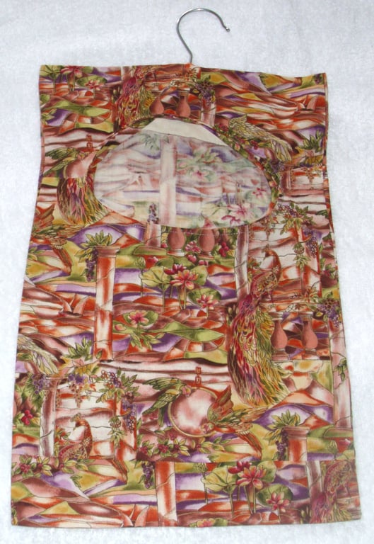 In an exotic garden  fabric peg bag