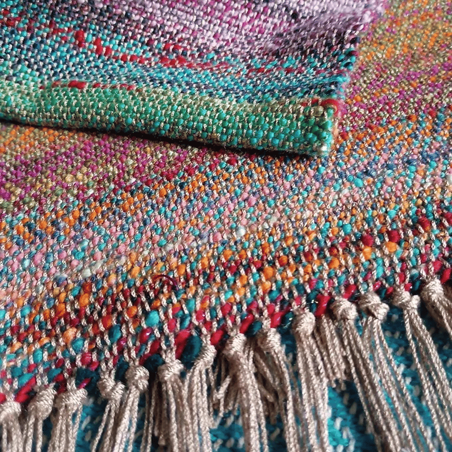 Hand-spun and Hand-woven Scarf