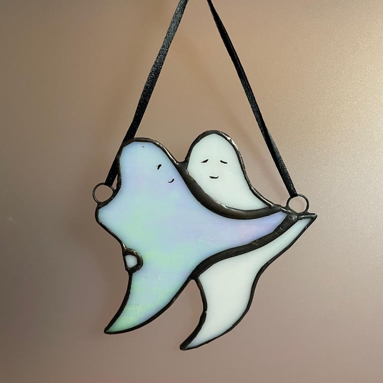 Dancing Ghosts Stained Glass Suncatcher