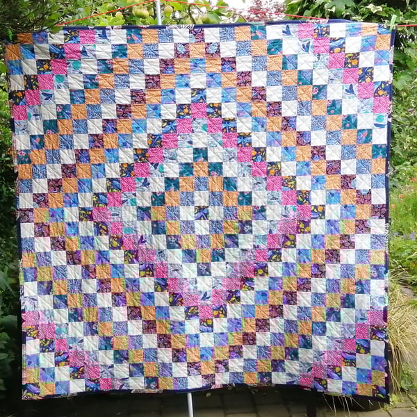 Handmade Patchwork Quilt Trip Around The World Featuring Bethany Salt Designs 