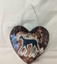 Greyhound Ceramic Heart Wall Art - Image 2