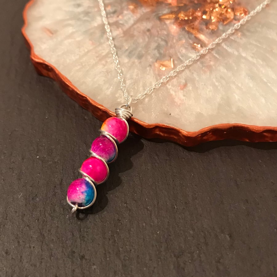 CUSTOM ORDER for KM Unicorn Pendant Cosmic Swirl