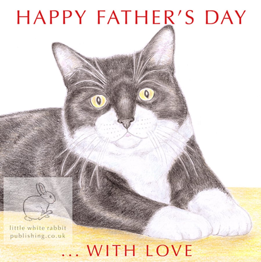 MIittens the Cat - Father's Day Card
