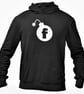 F BOMB Hooded Sweatshirt Swearing Joke Short Fuse Temper Adult Humour Novelty  - Image 2