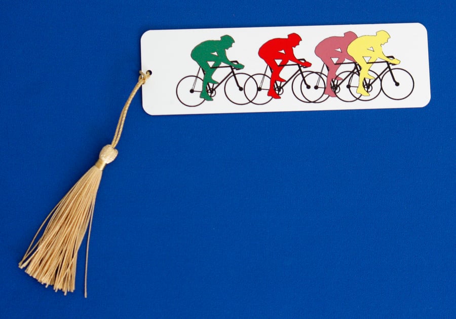 Cycling illustrated Bookmark for Cyclists and Readers of all ages