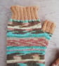 Fingerless Gloves - Hand Knitted - Van Gogh Sunflower inspired  - Image 3