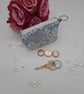 Blue and White foliage print coin purse with keyring. Sale  - Image 2