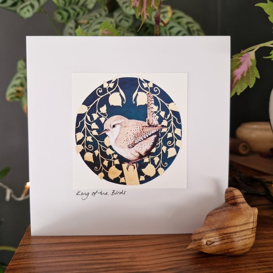 King of the Birds Handmade Greetings Card