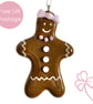 Medium Glass Gingerbread Lady Hanging Decoration - Image 1