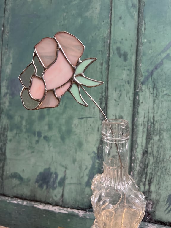 Peach Stained Glass rose Eternal Flower