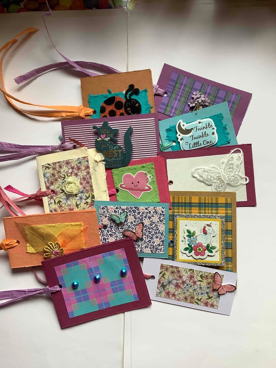 12 handmade gift tags