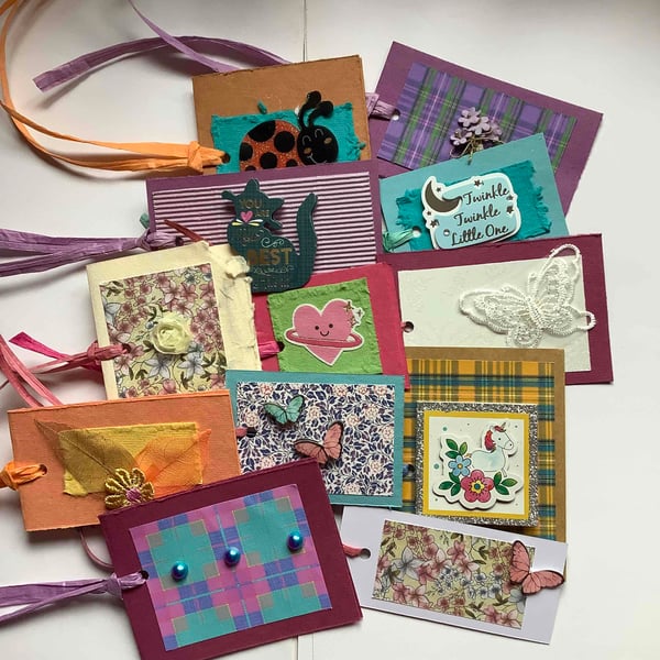 12 handmade gift tags