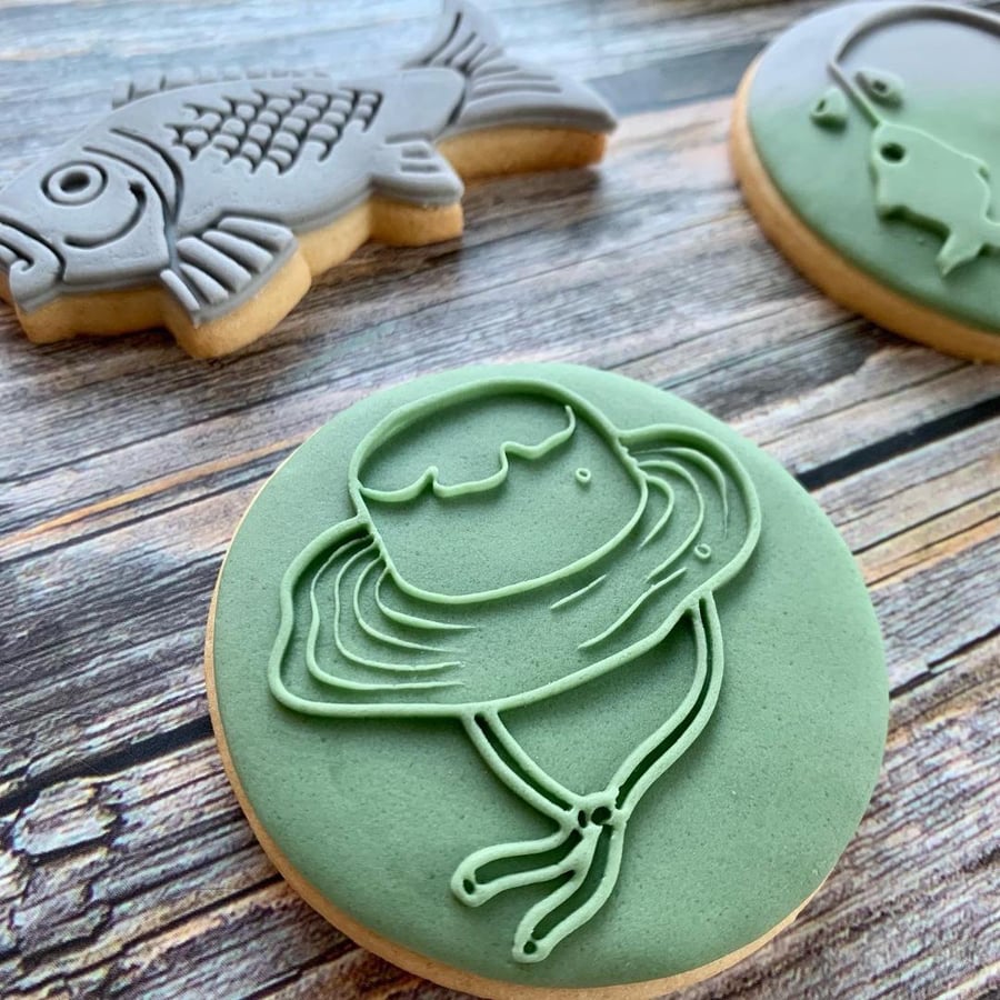Fishing Hat Fondant Embosser, Baking, Biscuit, Fish Theme, Father’s Day 
