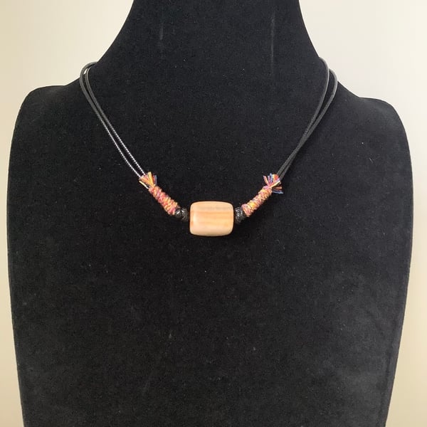 Handmade Boho Surfer Style Necklace with Natural Afghanistan Jade bead 