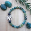 Green Crystal Tree of Life diffuser bracelet
