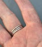 Rainbow Moonstone Stack Ring, silver stack ring, enamel ring, enamel stack ring, - Image 9