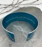Turquoise anodised aluminium ‘Winter Tree’ cuff - Image 3