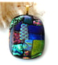 Dichroic Glass S017 Supersize Patchwork 3-layer Pendant with Gold plated chain - Image 5