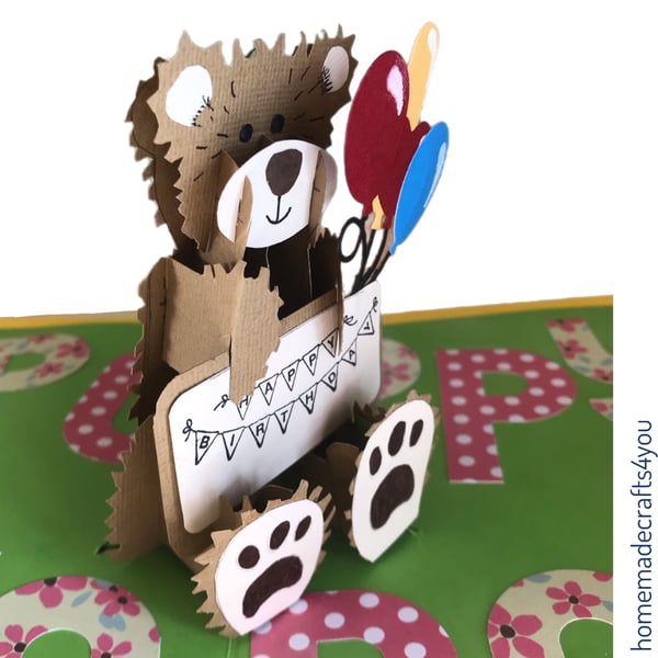 Pop up Teddy Bear Card