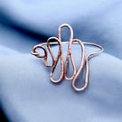 Statement Hammered Oxidised Copper Bangle or Cuff, Gift Large