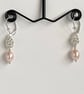 Cultured Pearl Chainmaille Earrings - Image 1