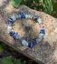 Calming  and emotional balance fluorite sodalite and prehnite crystal bracelet - Image 2