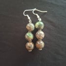 Handmade Earthy Glass Bead Earrings 